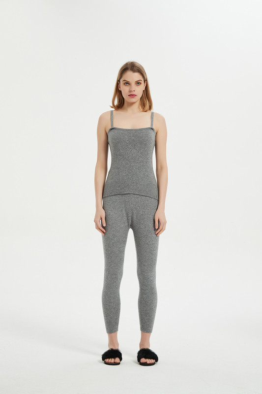 Women's Cotton Knit Tank Top Pajamas Cashmere Knit Blanket Wholesale