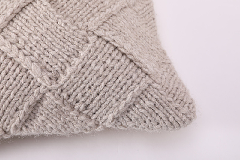 cream cable knit cushion