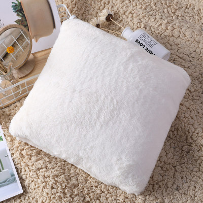 Wholesale Plush Decorative Solid Knitted Cushion Pillow Soft Knitting Cushion Pillow for Couch