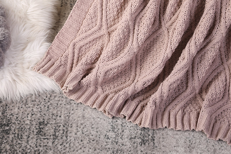 knitted throw blanket