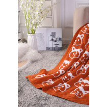 Wholesale Throw Recycled Knit Blanket With Fox Pattern Premium Sherpa Fleece knitted throw blanket
