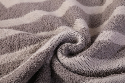 Benutzerdefinierte Chenille stricken superweiche samtige Textur recycelte Decke aus chinesischer Fabrik
