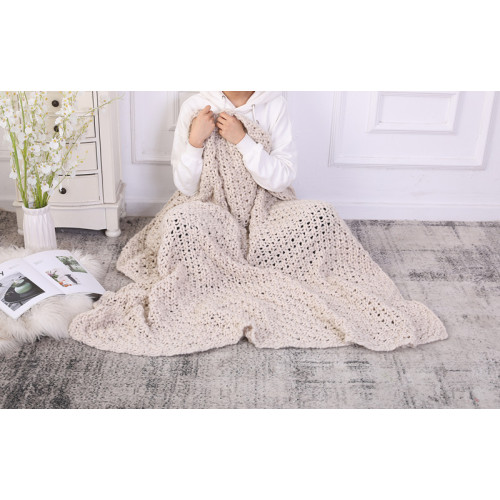 Wholesale Chunky Knit Blanket Throw Machine Washable knitted blanket weighted knitting blanket