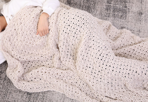 OEM Wholesale Chunky Cable Knit Blanket Throw handmade weighted blanket throw can Machine Washable