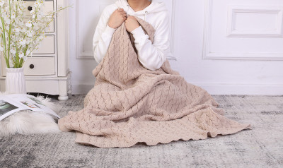 Wholesale knit throw Blanket Cable Knit Sweater Style throw blanket Year Round Gift