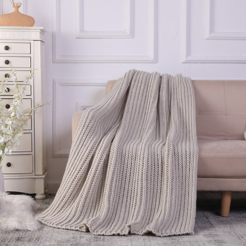 Wholesale 100% Cotton Cable Knit Throw Blanket,Machine Washable