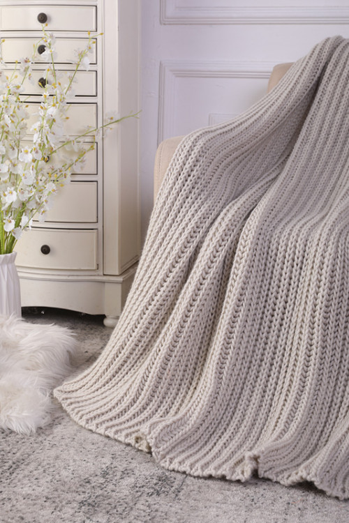 Wholesale 100% Cotton Cable Knit Throw Blanket,Machine Washable