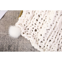 Wholesale Chunky Knit Blanket BulkyThrow Hand Made Blanket knitted weighted blanket Super Large