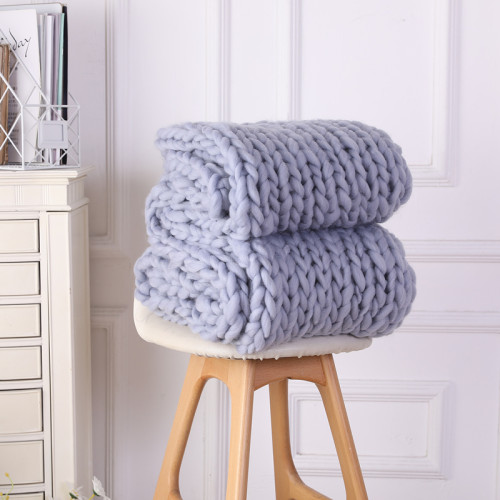Couverture pondérée tricotée en gros 100% faite à la main - Pour votre lit, canapé, chambre ou salon