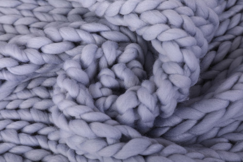 Couverture pondérée tricotée en gros 100% faite à la main - Pour votre lit, canapé, chambre ou salon