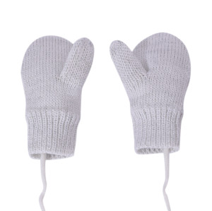 Wholesale Infant Baby Toddler Unisex Winter Thick Warm Knitted Gloves Mittens With String