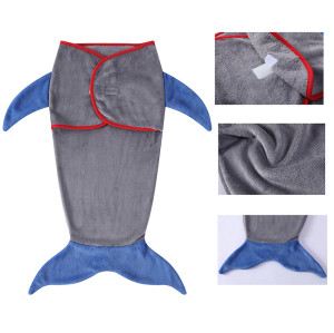 Оптовый супер мягкий и удобный всесезонный детский спальный мешок с акульим хвостом