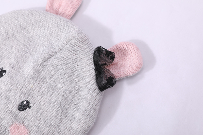 Wholesale Baby Knitted Winter Hats Newborn Toddler Autumn Cute Earflap knitted beanie hat cap