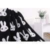 Commerce de gros 100% coton biologique bébé couverture tricot lit de bébé couverture de réception avec motif lapin