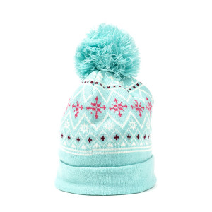 Wholesale Custom Women knitted Beanie Anti-pilling Hat Knitted beanie with Pom From Chinese Factory