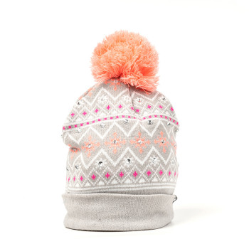 Wholesale Women's Winter Seed Stitched Confetti Pom Beanie Hat knitted beanie From Chinese Supplier