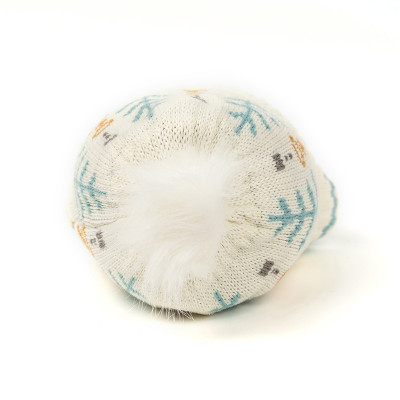Wholesale Women's Knitted Beanie Hat with Fur Poms knitting Hat From supplier from Chinese Factory