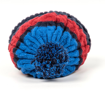 OEM Winter Ribbed Beanie Crossed Cap Chunky Cable Knitted hat Soft Warm Hat From Chinese Factory