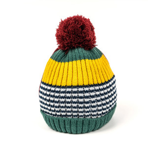 Wholesale Kids Winter Beanie Hat Children's Warm Fleece Lined Knit Thick Ski Cap with Pom Pom ODM