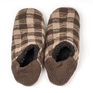 Wholesale Women's Knitted slipper Socks warm and comfortable Plaid slipper socks From China Factory