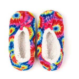 Wholesale Womens Cozy&Warm Rainbow Slipper Socks with Grippers-House Socks OEM