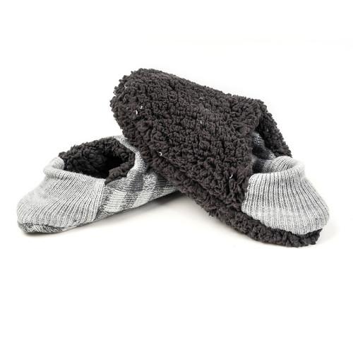 OEM Knitted Slippers for Men Memory Foam Plaid Slip-On House Slipper Wholesale Non-Skid Slippers