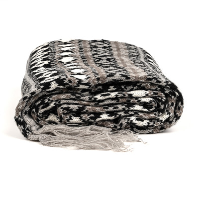 Wholesale Women's Fashion Long Shawl Big Grid Winter Warm Lattice Large Scarf knitted scarf ODM