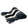 Wholesale Striped Color Block Knitted Winter Scarf With Fringe knitted warm scarf from China factory