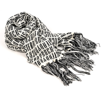 Wholesale Jacquard Knitted Scarf Shawl Wrap With Letters Soft Knitted Scarf From China Factory