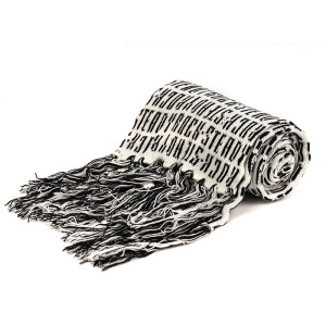 Wholesale Jacquard Knitted Scarf Shawl Wrap With Letters Soft Knitted Scarf From China Factory