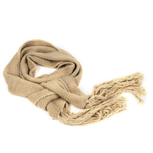Wholesale Women's Soft Knitted Scarf with Fringe Knit Winter Warm Scarf From Chinese Factory