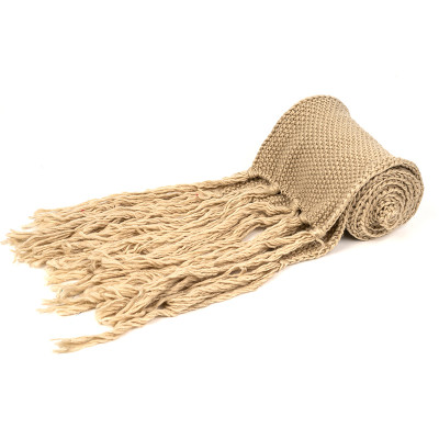 Wholesale Women's Soft Knitted Scarf with Fringe Knit Winter Warm Scarf From Chinese Factory