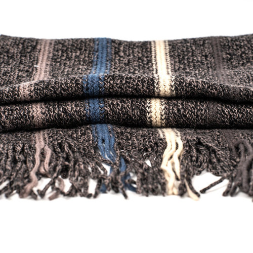 Wholesale Striped Color Block Knitted Winter Scarf knit scarf With Fringe From Chinese Manufacturer