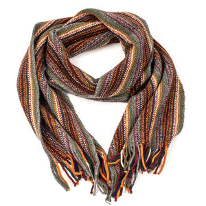 Wholesale Knitted Tassel Winter Scarf Soft Warm Neck Warmer Wrap Shawl OEM