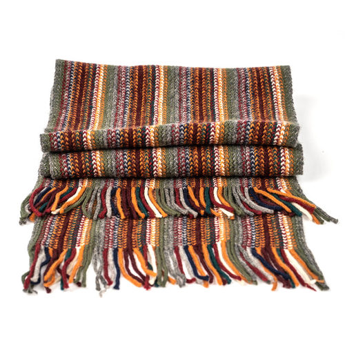 Wholesale Knitted Tassel Winter Scarf Soft Warm Neck Warmer Wrap Shawl OEM