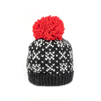 Wholesale Knittd Beanie Hat Caps Winter Warm Hats beanie Caps for Women Cuffed Cap With Pom Poms ODM