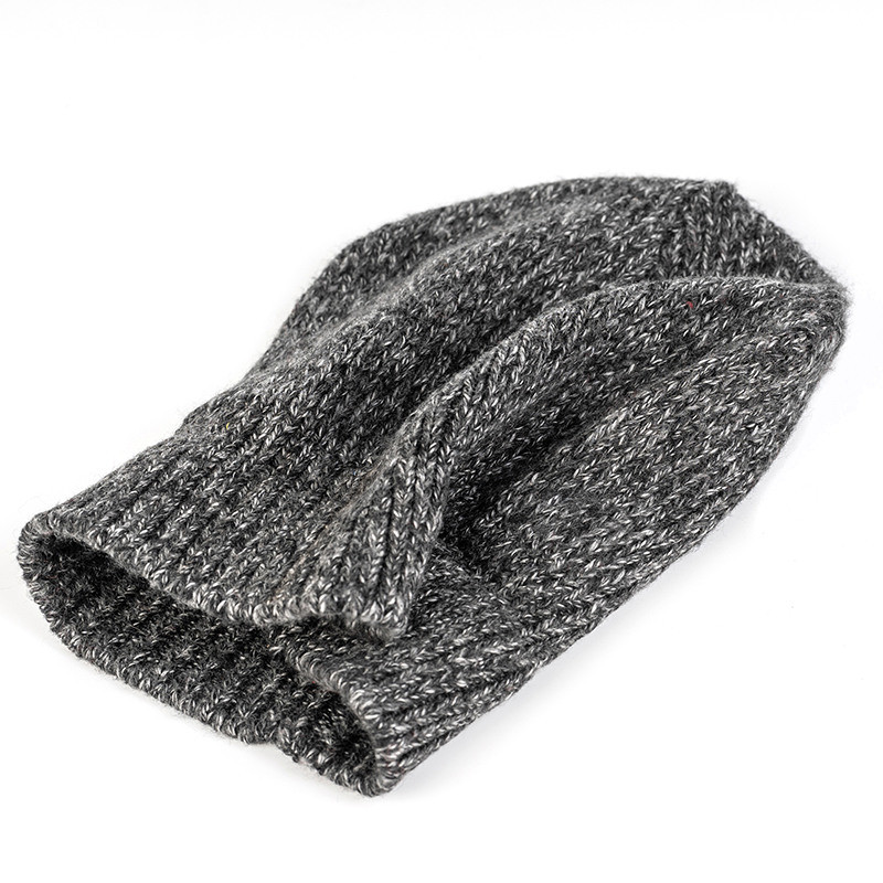 OEM Knit Beanie Winter Hat Wholesale Thermal Thick Polar Fleece Snow Skull Cap for Men and Women