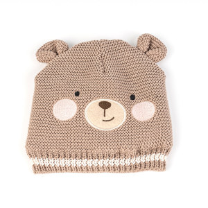 Wholesale Baby Boy Girl Shower Gift Handmade Bear Knitted Baby Hat From Chinese Supplier
