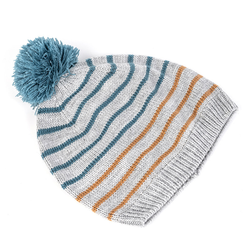 OEM Newborn Beanie cap Stripes Hat Toddler Soft Knit Hat Infant Cotton Caps From Chinese Factory