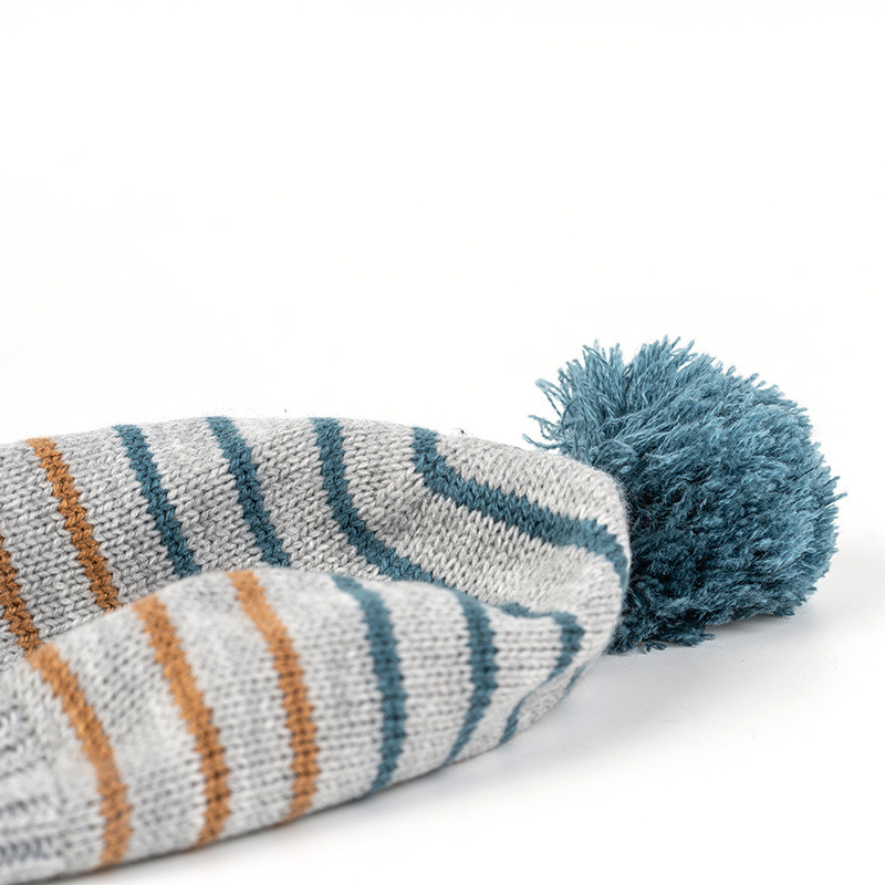 OEM Newborn Beanie cap Stripes Hat Toddler Soft Knit Hat Infant Cotton Caps From Chinese Factory