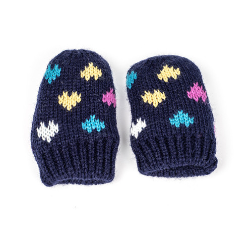 Wholesale Fleece Lined With Cute Bow Mitten knitted gloves for Baby Kids From Chinese Manufacturer