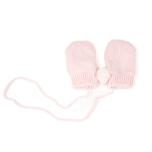 Wholesale Baby Toddler Cute Cat Winter Warm Knitted Magic Mittens On String Kids OEM