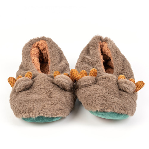 OEM One Fuzzy Feet Knit Slippers for Women Wholesale Cute Fleece-Lined House Slippers Animal Designs