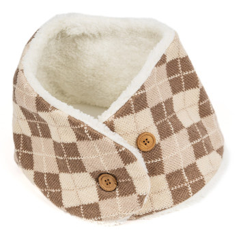 Wholesale Infinity Scarf Winter Double-Layer Neck Warmer Fleece Lined Circle Knitted Scarves ODM