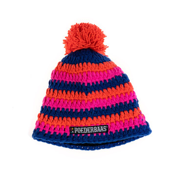 Wholeasle Warm Knitted Beanie Hat Winter Crochet Head Wraps Cap With Pom Pom From Chinese Factory