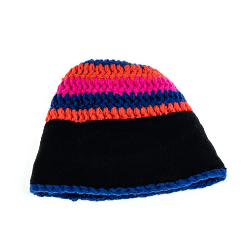 Bonnet en tricot en gros bonnet d'hiver au crochet avec pompon de l'usine chinoise