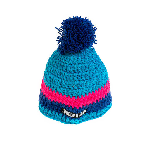 OEM женская зимняя шапка, оптовая продажа вязаной шапочки крючком для вязаной шапки для девочки с помпоном