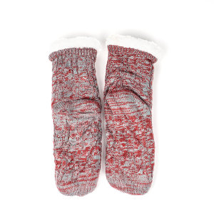 Wholesale Women Fleece-Lined Sherpa Slipper Socks Super Soft Warm knitted slipper From China Factory