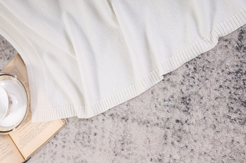 Оптовое двустороннее одеяло из 100% переработанного кашемира от китайского поставщика