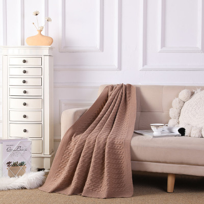 Wholesale Cashmere Throw blanket Cable Pattern Natural Pure Cashmere Blanket From Chinese Fcatory